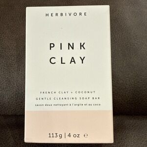 HERBIVORE PINK CLAY FRENCH CLAY COCONUT GENTLE CLEANSING SOAP BAR